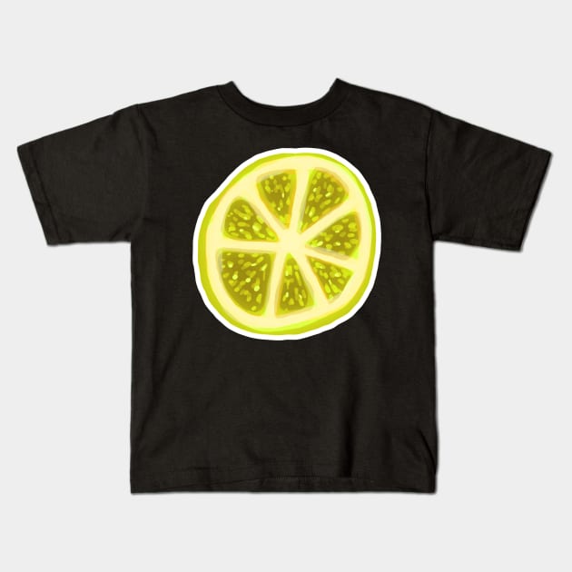 Lemon Slice Kids T-Shirt by saradaboru